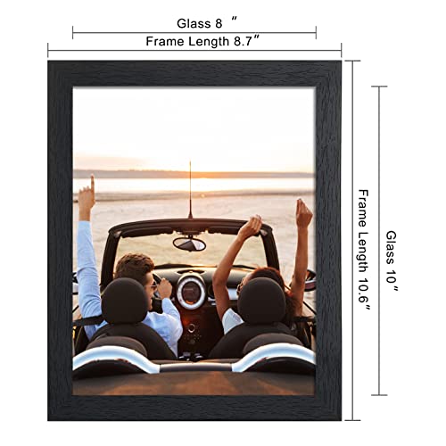 Elsker&Home 8X10 Picture Frame Black Set Of 6 - Multi Photo Frames Collage With Hd Real Glass For Table Top Or Wall Mount Display #TOP3