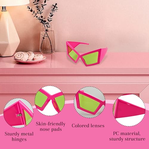 Funny Oversized Party Glasses Sunglasses Max Width 5.9", Hilarious Costume Accessories for Birthdays, Dance Parties3