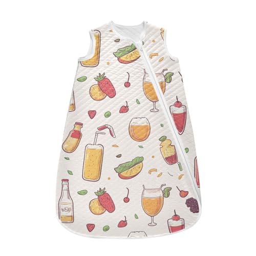 vvfelixl Strawberry Juice Baby Sleeping Bag Sleep Sack,Baby Wearable Blanket Sleep Suit for 0-6 Months