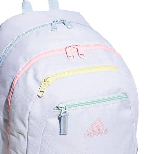 Image of adidas Foundation Backpack, Twill White /Pink Spark /Grey, OSFA