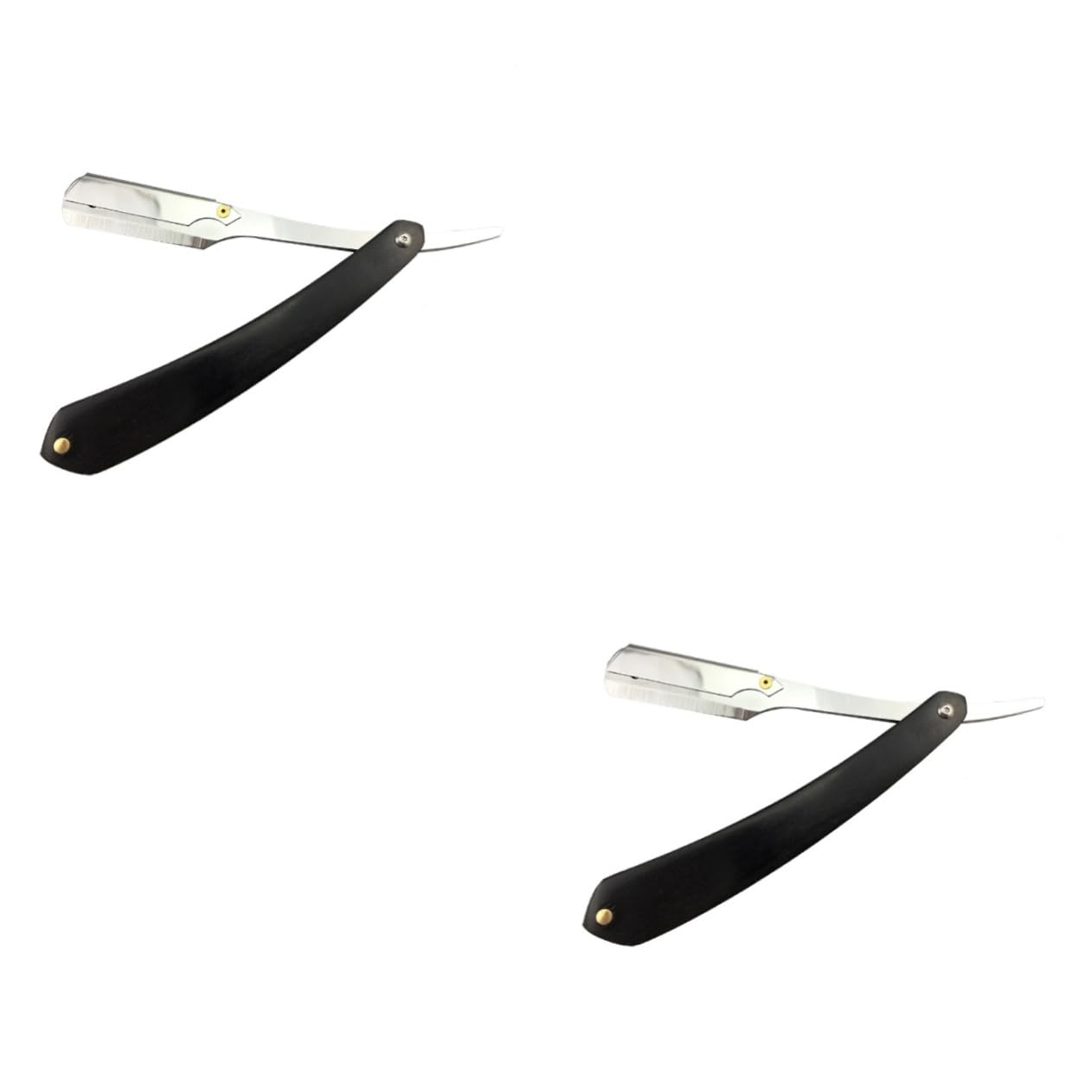 FOMIYES 2 Pz rasoio manuale per uomo rasoio portatile shaver face razor vintage da barba in metallo manuale sicuro sicuro da uomo Coltello peloso Bambù