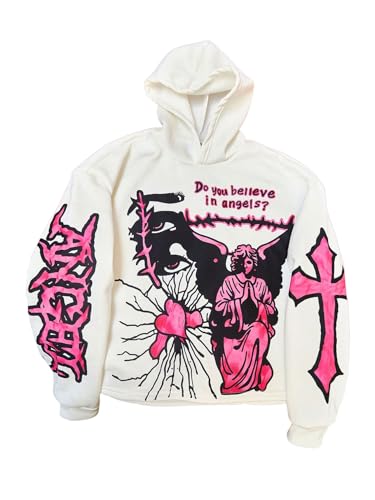 SOLY HUX Men's Y2k Hoodie Graphic Hooded Sweatshirt Pullover Grunge Tops Hip Hop Streetwear