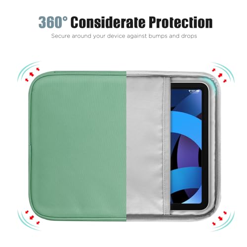 Image of TiMOVO 9-11 inch Tablet Sleeve Bag with Pocket, Bodhi Green | Fits iPad 11 inch A16 2025, iPad 10.9 inch /10.2 inch, Air 11 inch 5th /4th Gen, Galaxy Tab A9+ /A11 Plus 11 inch