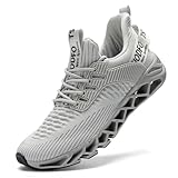 SKDOIUL Men Sport Running Sneakers Tennis Athletic Walking Shoes Mesh Breathable Comfort Fashion Casual Gym Runner Jogging Trainers Light Grey Size 11