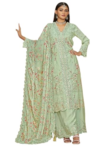 Combinaison Chinnon en soie véritable vêtement indien traditionnel motif numérique 15906