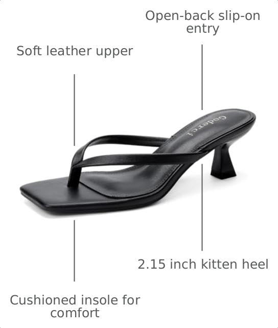 Image of Goderci Kitten Flip Flop Thong Low Heels for Women