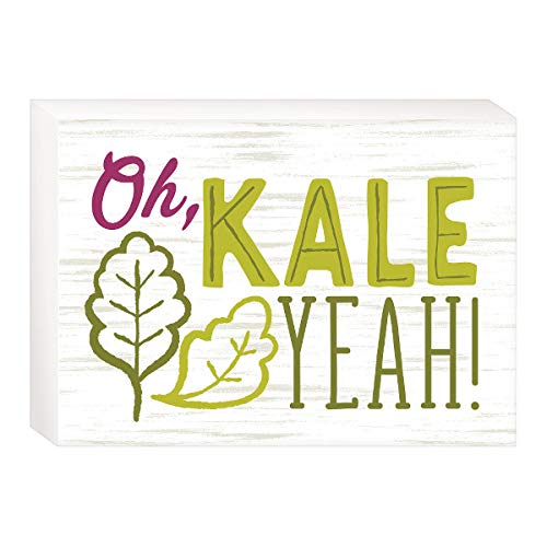 "Oh, Kale Yeah!", White Standing Plaque, 1ct