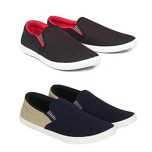 Image of HOTSTYLE Premium Casual Shoes Slip On Sneakers for Men |Combo Pack of 2|176