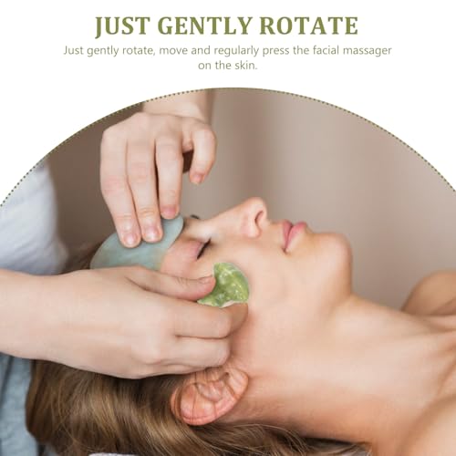 OSOLADY Rodillo de Jade Natural en Forma de Hongo 2 Piezas para Masaje Facial Ojos, Herramienta Gua Sha para Cuidado Piel, Alivia Fatiga Ocular y Mejora Circulación Sanguínea - imagen 9