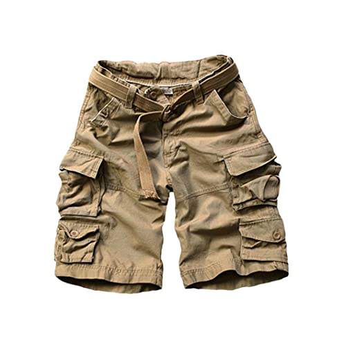 Short cargo vintage homme résistant style camou kaki taille S