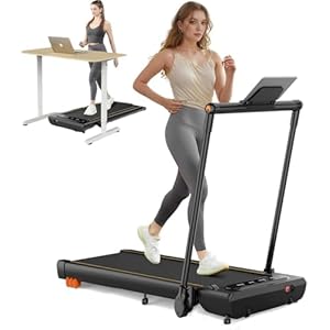 Tapis de Course Pliable pour la Maison Tapis Roulant 12km/H avec Tablet Holder, Ecran LCD Treadmill Compact pour la Maison et Bureau