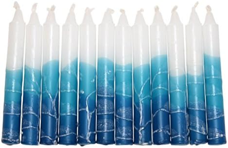 Exclusive Beautifully Handcrafted Unscented 5.5" Safed Tapered Candles - 12-Pack (Burns 3.5 Hours)