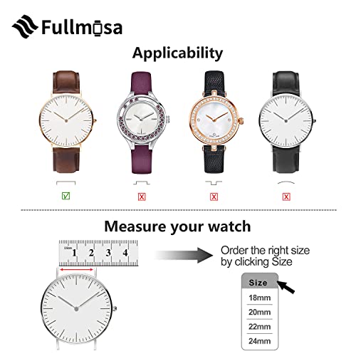 Image of Fullmosa Silicone Rubber 18mm 20mm 22mm 24mm Watch Band,8 colors for Rainbow Quick Release Watch Strap with Stainless Steel Buckle