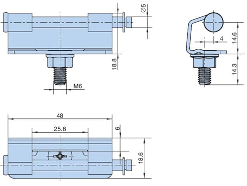 Charnière Hl147 pour boîte de distribution en fer industrielle - 3