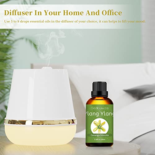 Ylang Ylang Essential Oil Organic Ylang Ylang Oil - 100% Pure & Natural Ylang Ylang Oil For Skin, Aromatherapy, Diffuser Oil, Candles And Soap Making - 100Ml/3.38Oz #TOP2