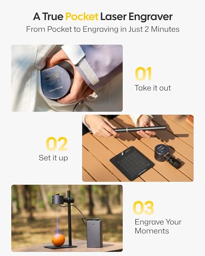 LaserPecker LP1 Plus Mini Laser Engraver for Beginners Pocket Sized Laser Engraving Machin - image 3