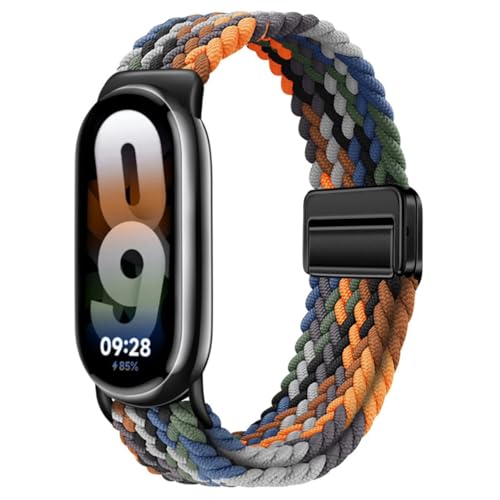 for Xiaomi Smart Band 10/9/8 �����o���h �}�O�l�b�g ���e���i�C������ �ȕ҂ݍ��� for mi band 9 �ւ��o���h for mi band 8 ���� �o �� �h �ґg�X�g���b�v �L�k�� �e�͐� �������C �ϋv�� �T�C�Y��