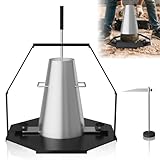 Concrete Slump Cone Test Kit, Heavy-Duty Steel Slump Cone 12''L x 8''W Standard Size, Includes Tamping Rod, Ruler And Hexagonal Base Plate for Accurate Concrete Workability Testing