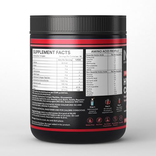 Image of INLIFE Japanese Collagen Powder | Hydrolyzed Collagen with Biotin & Hyaluronic Acid |With Clinically Proven Ingredients (Strawberry, 200g)