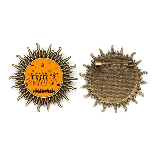 Broche Halloween sorcière métal Sonne Haken au design gothique
