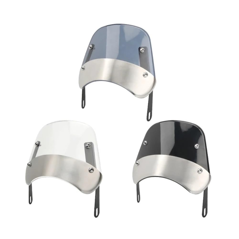 Parabrezza a doppia bolla Accessori Per Moto Parabrezza Universale Per Faro Rotondo Da 5 "-9,45" Deflettore Anteriore Per Zanzariera
