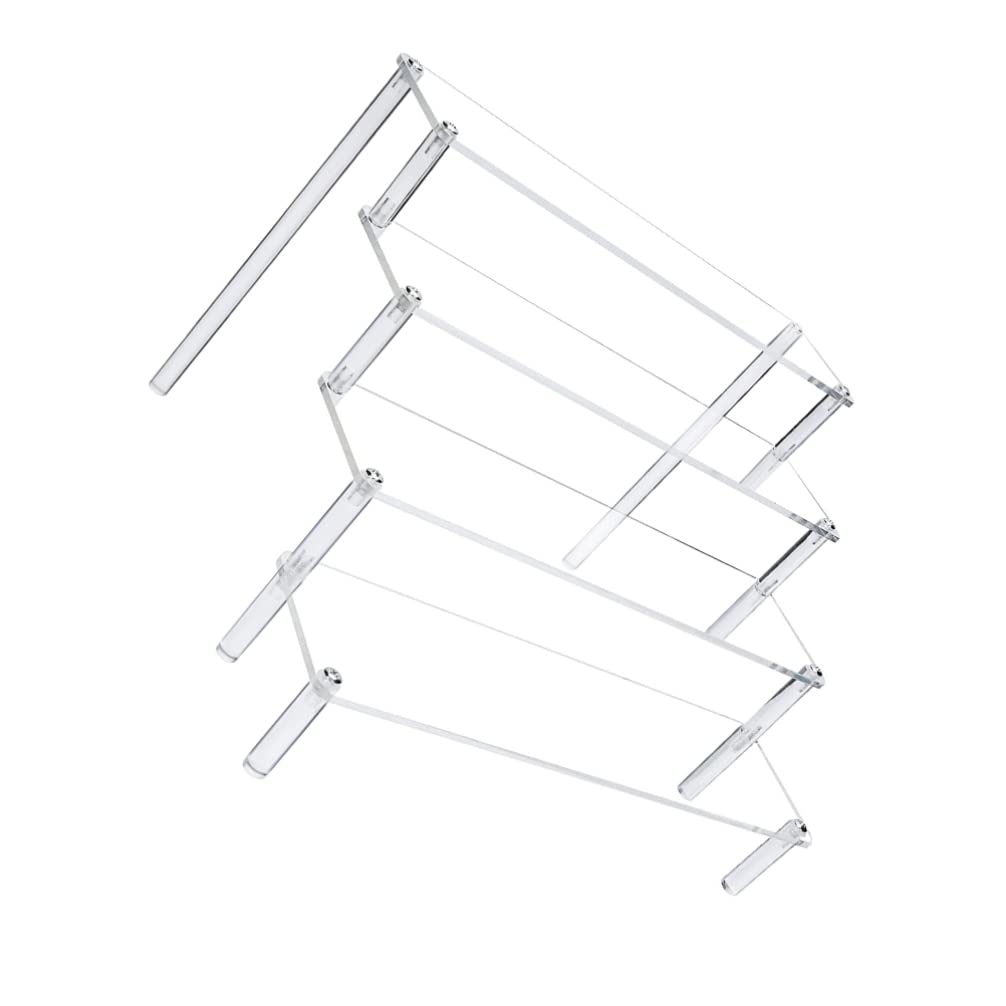 Acrylic Display Riser Clear Product Stand Jewelry Display Riser Shelf Showcase Fixtures for Cupcake Dessert Candy Treat and Action Figure Display 30cm