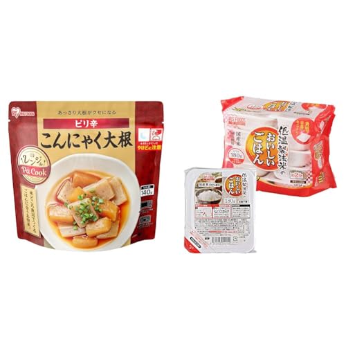 アイリスオーヤマ 新生活セット2点セット パックご飯180g×10P+こんにゃく大根