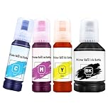 AUNEK Printer Refill Ink Kit, Universal Bulk Refillable Ink for Ink Cartridges and Continuous Ink Supply Systems, Compatible with Epson, Canon, Dell, HP, Lexmark, Kodak, Xerox Printers (Multicolour)