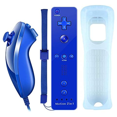 YiYunTE Motion Plus Remote Controller für Wii, 2 in 1 Wireless Bewegung Plus Fernbedienung und Nunchuck Controller für Wii und Wii U mit Silikonhülle Cover