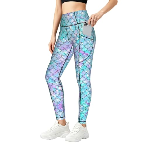 Pantalones de yoga con bolsillos laterales mallas de cintura alta y suavidad elástica