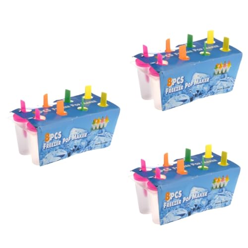 BEBEMOKO 24 Pcs Freezer Ice Maker Mold Ice Lolly Maker Ice Machine Ice Lolly Molds Icemaker Popsicle Molds Freezer Ice Cream Maker