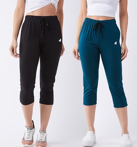 Image of Modeve Women Solid Cotton Blend Capri for summer|| Summer Wear