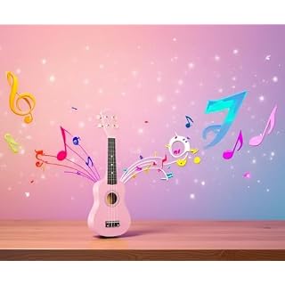 21 Inch 4 String Wooden Acoustic Guitar Ukulele Musical Instruments Perfect For Beginner (Pink) - Les Beatles, Paul McCartney, John Lennon, RIngo Starr, George Harrison 21 Inch 4 String Wooden Acoustic Guitar Ukulele Musical Instruments Perfect For Beginner (Pink) – Image 7