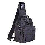 BeGrit Tactical Shoulder Bag Sling Chest Pack Outdoor Sports Backpack Multi-Purpose Daypack for Ridi