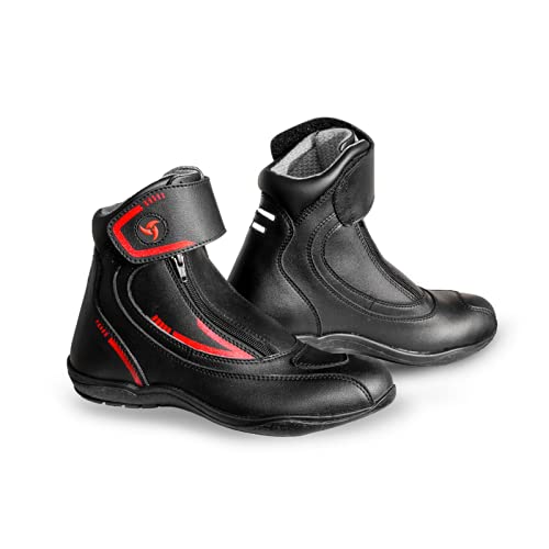 Raida Men Tourer Motorcycle Boots | Ankle & Heel Protection | Perfect for Daily Commute | Water Resistant | Gel Insole,6 UK