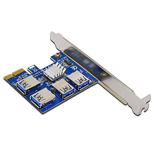 PCIe 1 to 4 PCI-Express 16X Slots Riser Card PCI-E 1X to External 4 PCI-e USB 3.0 Adapter Multiplier Card for Bitcoin Miner - Image 4