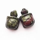  Gemgogo Dekofiguren für Schildkröten, 3,5 cm, 2 Stück 1.5 Inches Gründrache Blutjaspis