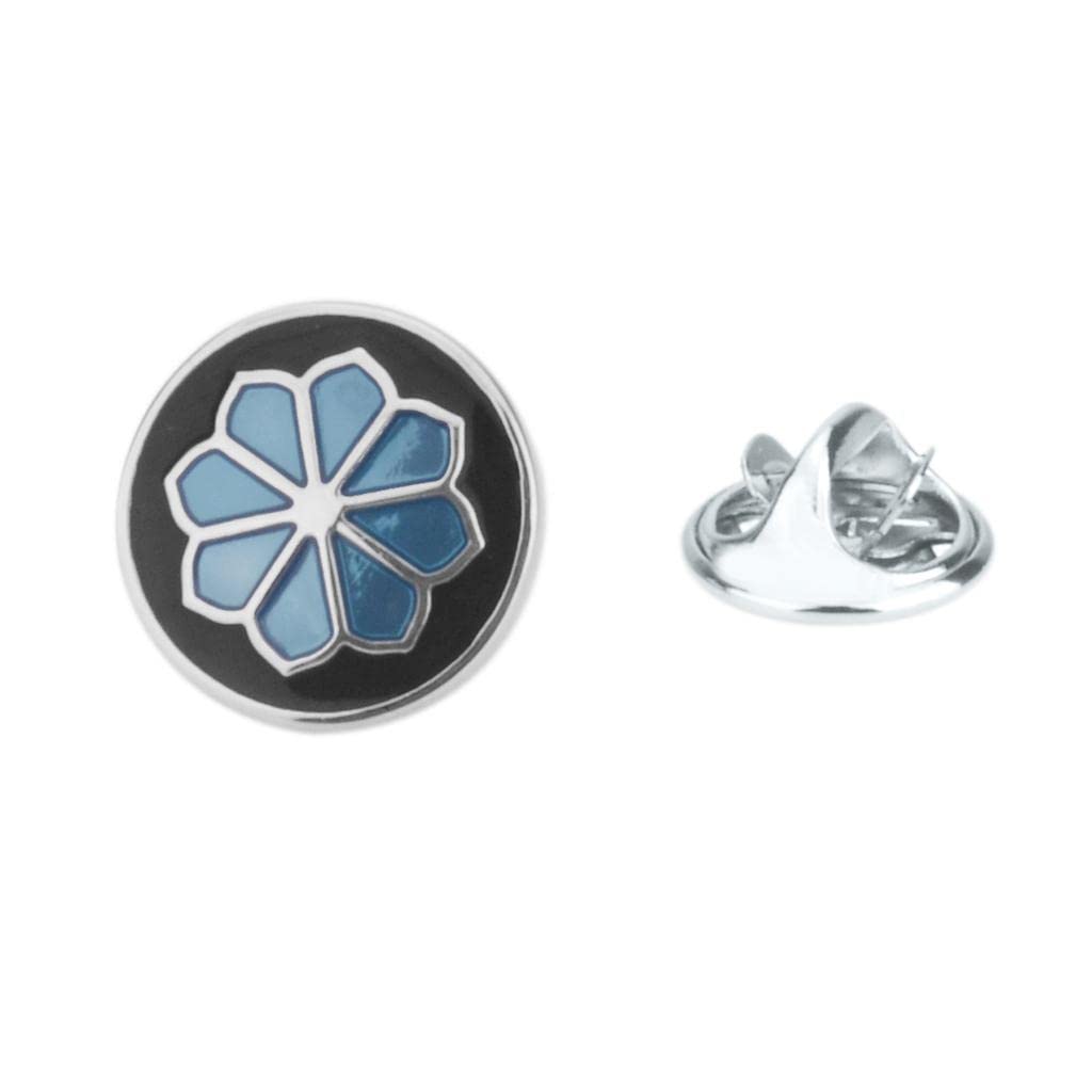 HEAVENGLOW Vintage Black Blue Lotus Flower Lotus Enamel Lapel Pin Collar Brooch Pin Collectibles-image-29