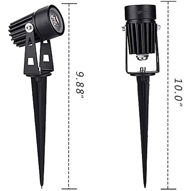 DLLT LED Solar Spot Lights Outdoor Landscape Spotlights, 2-in-1 Solar Powered Wall Lights-Low Voltage Outdoor Landscaping Light for Garden Yard Lawn Pathway Landscape Downlight, Warm White,Auto on/off