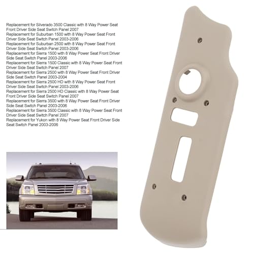 Bisel de interruptor de asiento antiarañazos ABS para Silverado 2
