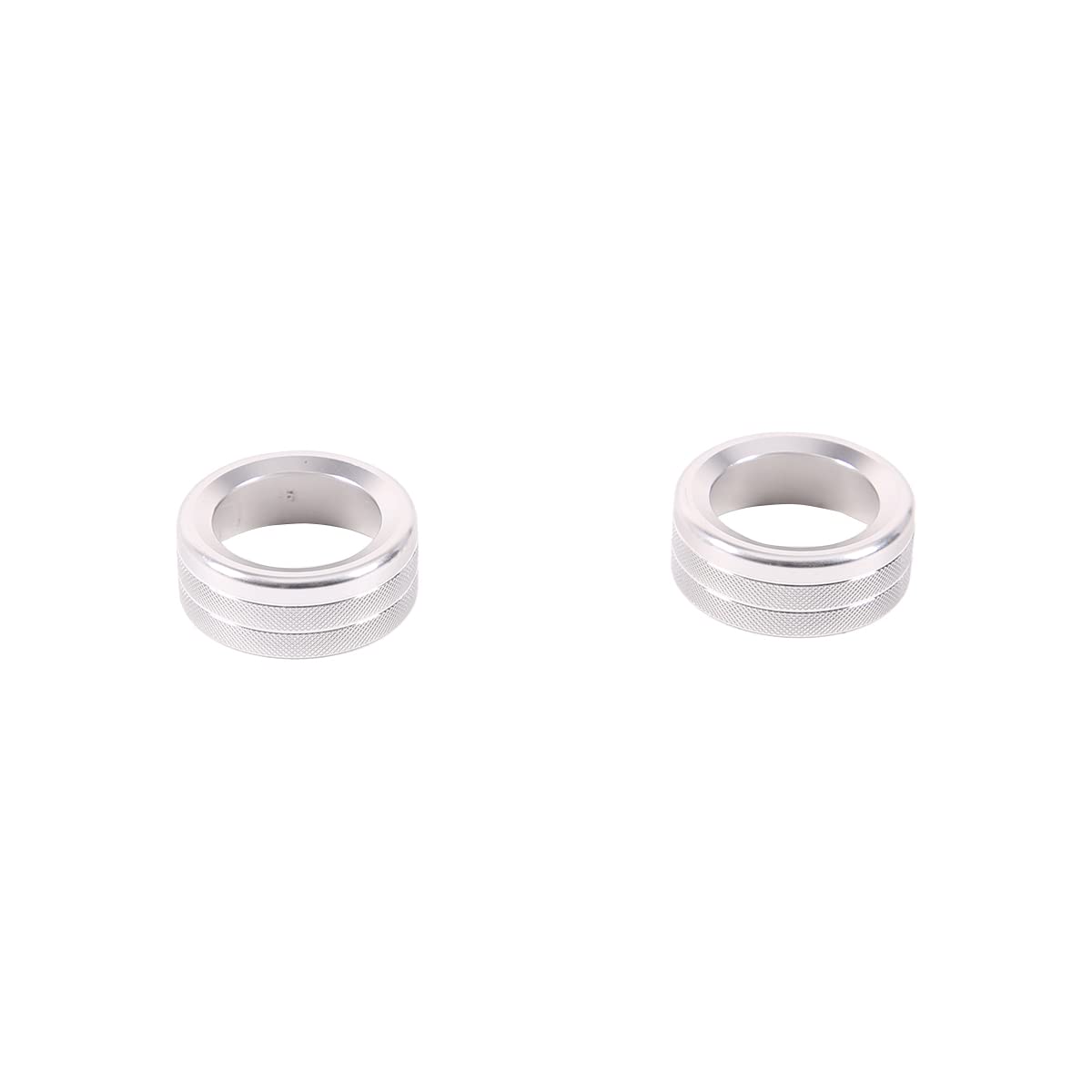 Aluminum Alloy Interior Air Conditioner Switch Knob Ring Cover Trim for Hummer H2 2003-2007,AC Control Knob Cover Trim Accessories (Silver)