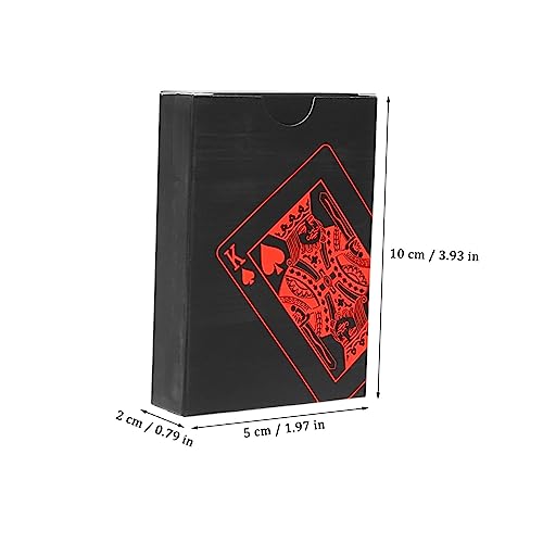 Kisangel Pokerkarten Aus Schwarzem PVC 2 Stück Kompakte Spielkarten Für 2-Spieler Spiele Party Und Familienwettbewerb – Bild 3
