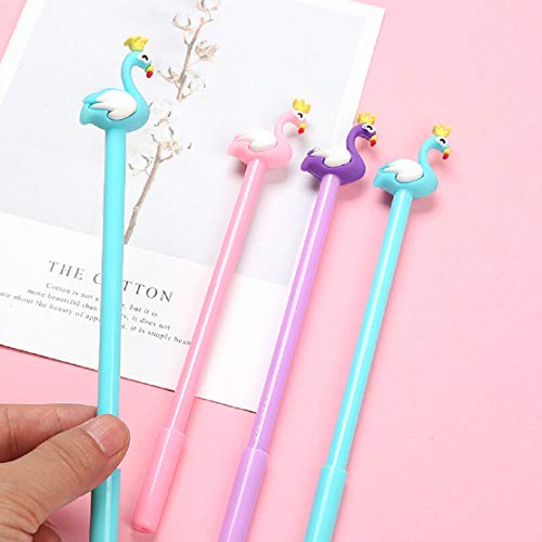 Bolígrafos Gel Animal Corona Cisne Flamenco 8Pcs miniatura 2