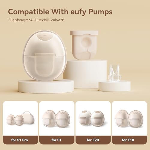 Image of Breast Pump E10 /E20 /S1 /S1 Pro Replacement Parts for eufy, 12 Pack