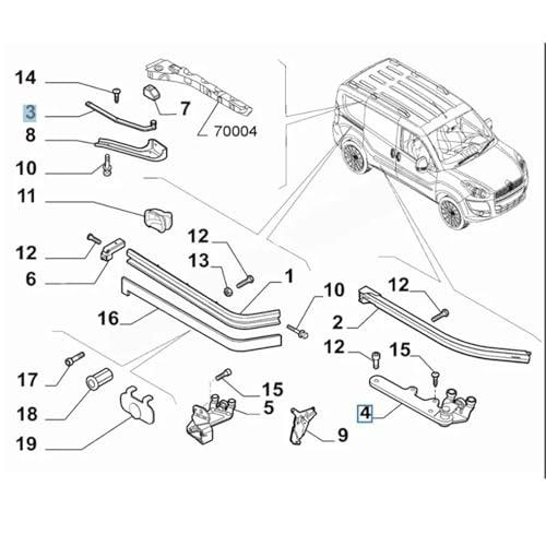 Rodillo de puerta corredera para Vauxhall Combo 2012-2026 central 51814080 2