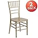 Flash Furniture Hercules Premium Series Chiavari Chairs for Formal Events and Banquets, Commercial/Residential All-Occasion Chairs, Set of 2, Gold