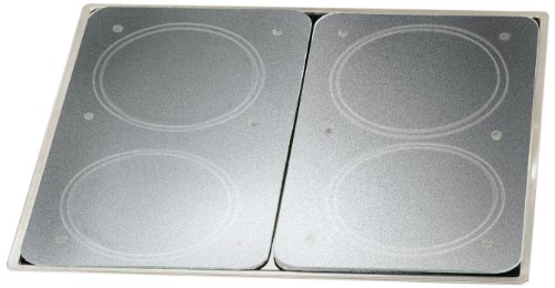 Herdabdeckplatte Universal mit Sicherheitsfolie - 2er Set, Kochplattenabdeckung und Glas-Schneidebrett für alle Herdarten, Gehärtetes Glas, 30 x