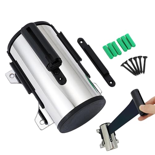 Barrière à bande rétractable enroulable et robuste à fixation murale pour la sécurité
