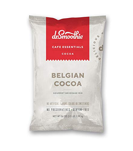 Café Essentials Belgian Cocoa Frappe Mix – No Artificial Colors, Flavors, or Sweeteners – Shelf Stable – Caffeine-Free – Great for Hot, Iced, & Frozen Frappes (3.5 lb Bag, 30 Servings)
