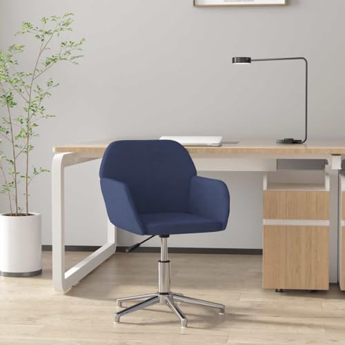 Chaise de bureau pivotante ergonomique bleue à dossier réglable pour soulager votre dos